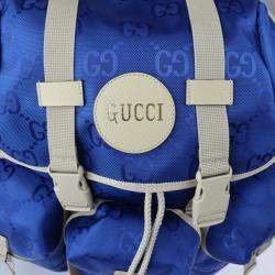 Gucci Blue Nylon GG Off The Grid Backpack