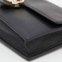 Gucci Black Leather Interlocking G Wallet On Chain