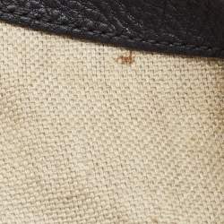 Pre Owned Gucci Black/Beige Diamante Canvas New Jackie Shoulder Bag