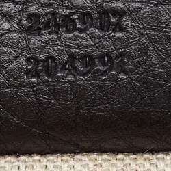 Pre Owned Gucci Black/Beige Diamante Canvas New Jackie Shoulder Bag