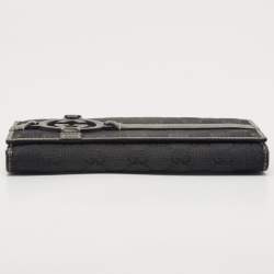 Gucci Black GG Canvas Interlocking G Continental Wallet