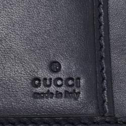 Gucci Navy Blue/Beige GG Canvas and Leather Ladies Web Continental Wallet