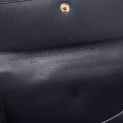 Gucci Navy Blue/Beige GG Canvas and Leather Ladies Web Continental Wallet