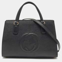 Gucci Black Leather Soho Top Handle Bag