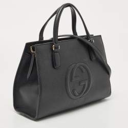 Gucci Black Leather Soho Top Handle Bag