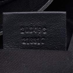 Pre Owned Gucci Grey/Black GG Crystal Canvas and Leather Large Bardot Joy Tote