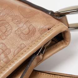 Pre Owned Gucci Beige GG Canvas and Leather Abbey Messenger bag