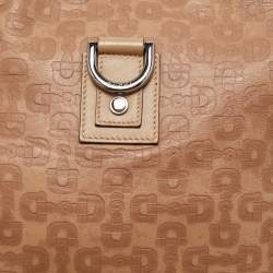 Pre Owned Gucci Beige GG Canvas and Leather Abbey Messenger bag