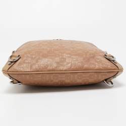 Pre Owned Gucci Beige GG Canvas and Leather Abbey Messenger bag