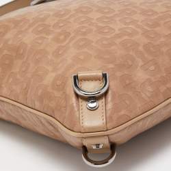 Pre Owned Gucci Beige GG Canvas and Leather Abbey Messenger bag