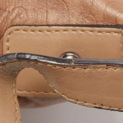 Pre Owned Gucci Beige GG Canvas and Leather Abbey Messenger bag