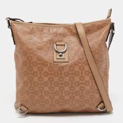 Pre Owned Gucci Beige GG Canvas and Leather Abbey Messenger bag