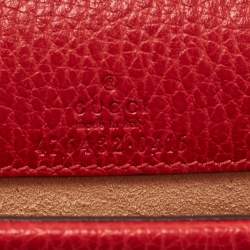 Gucci Red Leather Super Mini Dionysus Chain Bag