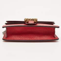Gucci Red Leather Super Mini Dionysus Chain Bag