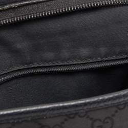 Pre Owned Gucci Black GG Canvas and Leather Abbey Messenger Bag