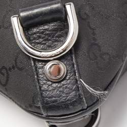 Pre Owned Gucci Black GG Canvas and Leather Abbey Messenger Bag