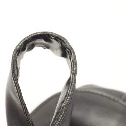 Pre Owned Gucci Black Leather Wood Flap Shoulder Bag