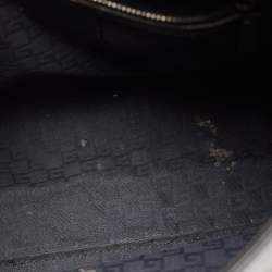 Pre Owned Gucci Black Leather Wood Flap Shoulder Bag