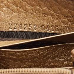 Gucci Beige GG Canvas and Leather Bamboo Tassel Zip Around Wallet