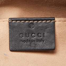 Pre Owned Gucci Black Guccissima Leather Small Padlock Shoulder Bag