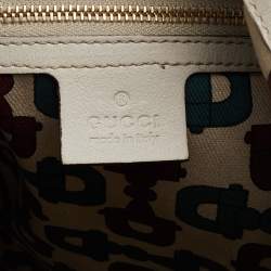 Pre Owned Gucci Cream Guccissima Leather Medium Babouska Indy Hobo