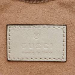 Gucci Cream Leather GG Marmont Heart Coin Purse