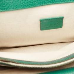 Pre Owned Gucci Green Leather Medium Dionysus Shoulder Bag