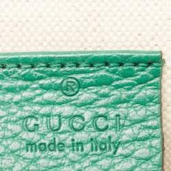 Pre Owned Gucci Green Leather Medium Dionysus Shoulder Bag