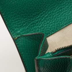 Pre Owned Gucci Green Leather Medium Dionysus Shoulder Bag
