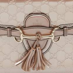 Gucci Old Rose Guccissima Patent Leather Medium Emily Chain Shoulder Bag
