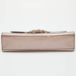 Gucci Old Rose Guccissima Patent Leather Medium Emily Chain Shoulder Bag