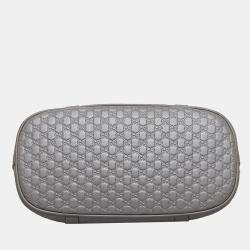 Pre Owned Gucci Grey Mini Microguccissima Dome