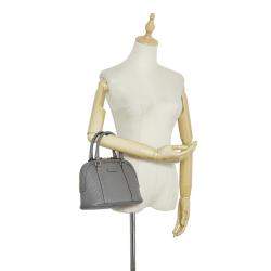 Pre Owned Gucci Grey Mini Microguccissima Dome
