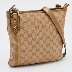 Pre Owned Gucci Beige/Gold GG Canvas Jolicoeur Charms Messenger Bag