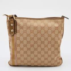 Pre Owned Gucci Beige/Gold GG Canvas Jolicoeur Charms Messenger Bag