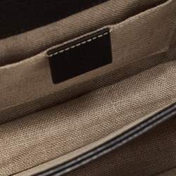 Pre Owned Gucci Black Leather Dollar Interlocking G Crossbody Bag