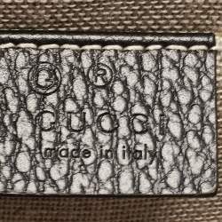 Pre Owned Gucci Black Leather Dollar Interlocking G Crossbody Bag