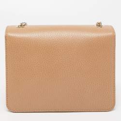 Gucci Beige Leather Dollar Interlocking G Crossbody Bag