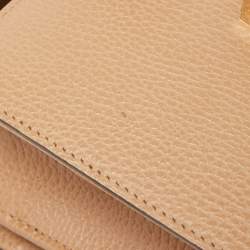 Gucci Beige Leather Dollar Interlocking G Crossbody Bag