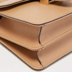 Gucci Beige Leather Dollar Interlocking G Crossbody Bag