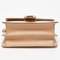 Gucci Beige Leather Dollar Interlocking G Crossbody Bag