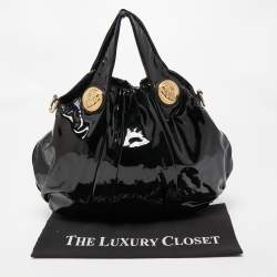 مملوكة مسبقًا حقيبة هوبو غوتشي هيستيريا جلد لامعة كبيرة