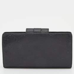 مملوكة مسبقًا Gucci Black Guccisima Leather Continental Wallet