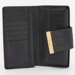 مملوكة مسبقًا Gucci Black Guccisima Leather Continental Wallet