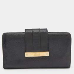 مملوكة مسبقًا Gucci Black Guccisima Leather Continental Wallet