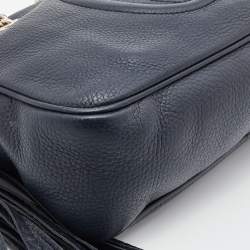 Pre Owned Gucci Blue Leather Medium Soho Chain Shoulder Bag