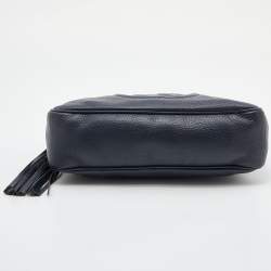 Pre Owned Gucci Blue Leather Medium Soho Chain Shoulder Bag