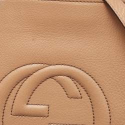 Pre Owned Gucci Beige Leather Small Soho Top Handle Bag