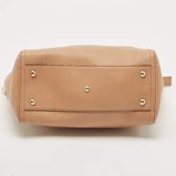 Pre Owned Gucci Beige Leather Small Soho Top Handle Bag