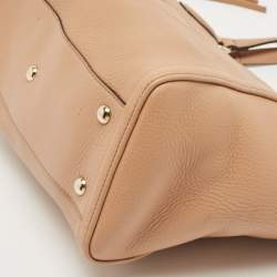 Pre Owned Gucci Beige Leather Small Soho Top Handle Bag